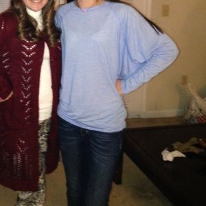 Blue long sleeve top